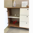  Macae Cabinet with 1 Door and 3 Drawers - Elm/ White 