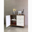  Macae Cabinet with 1 Door and 3 Drawers - Elm/ White 