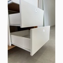  Macae Cabinet with 1 Door and 3 Drawers - Elm/ White 