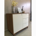  Macae Cabinet with 1 Door and 3 Drawers - Elm/ White 