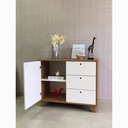  Macae Cabinet with 1 Door and 3 Drawers - Elm/ White 