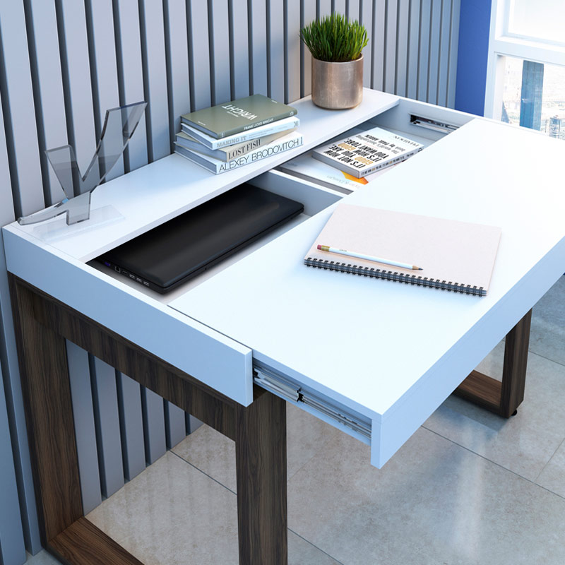  Maraba Desk - White/ Nogal