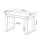  Maraba Desk - White/ Nogal