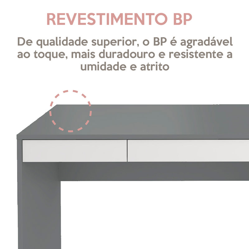  Natal Desk - Gray/ White