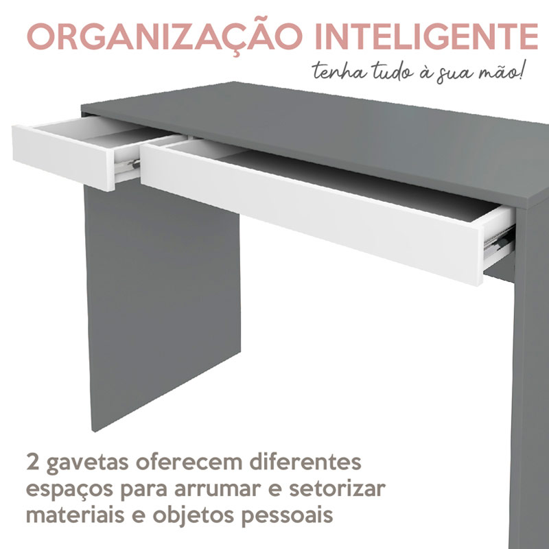  Natal Desk - Gray/ White