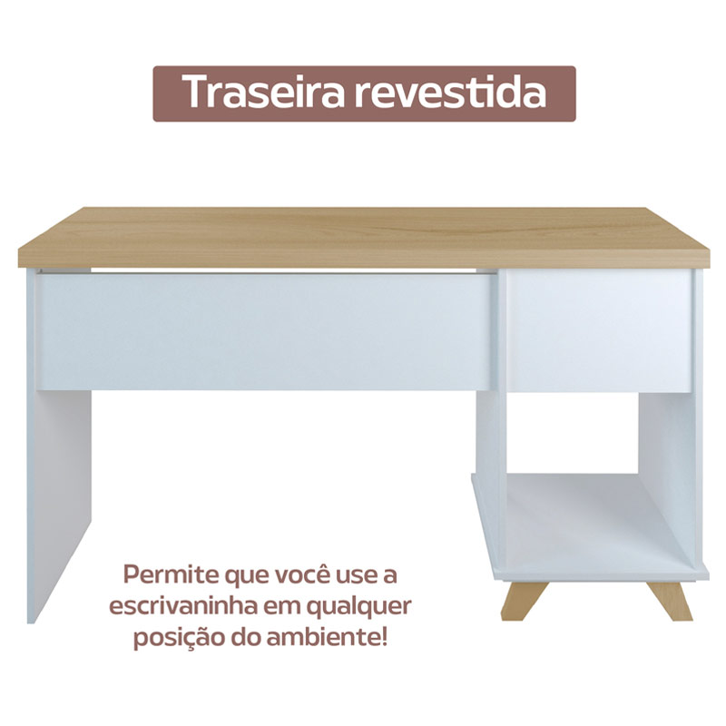  Niteroi Desk - Elm/ White