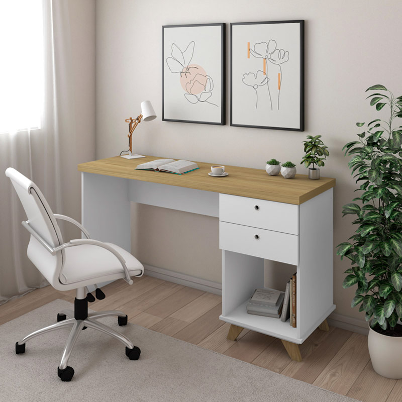  Niteroi Desk - Elm/ White