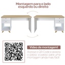  Niteroi Desk - Elm/ White