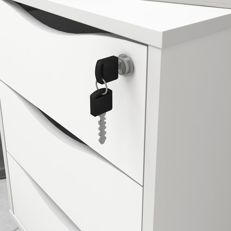  Olinda Chest of 3 Drawers - White 