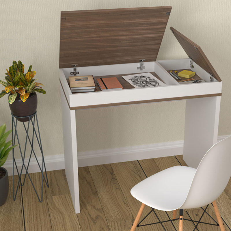  Osasco Desk - Ipe/ White 