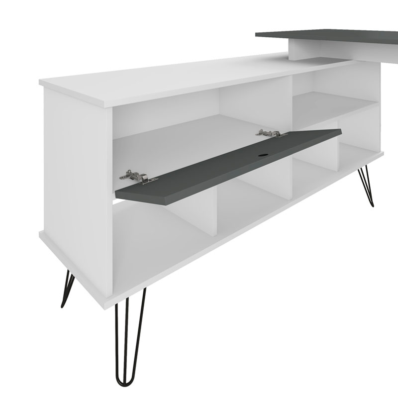  Palhoca Desk - White/ Gray