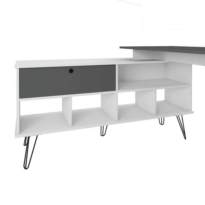  Palhoca Desk - White/ Gray