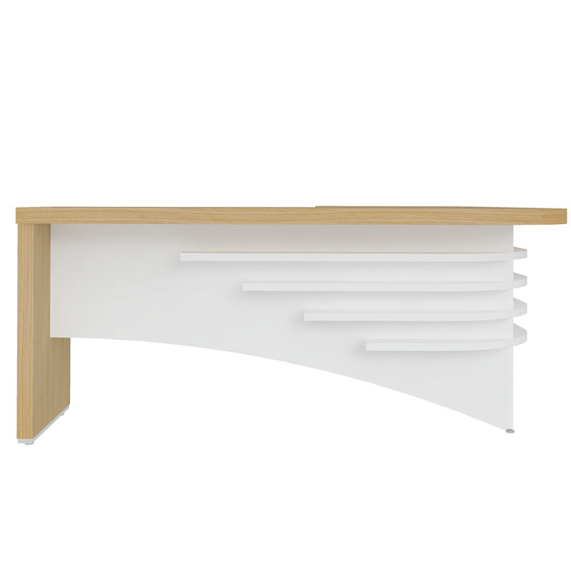  Palmas Desk II 2000x1800 LD - Light Oak/ White