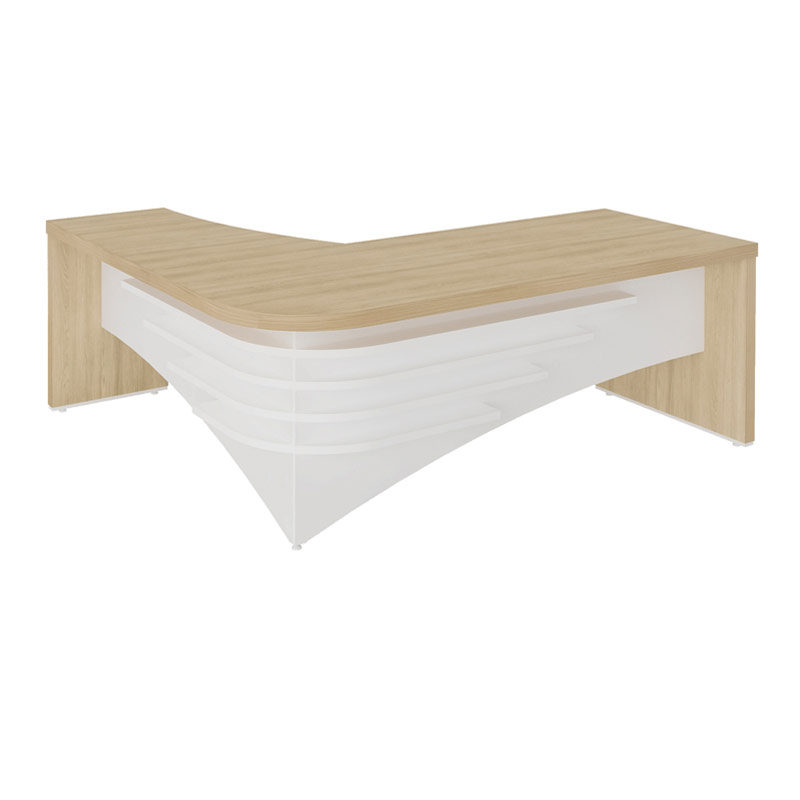  Palmas Desk II 2000x1800 LD - Light Oak/ White