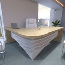  Palmas Desk II 2000x1800 LD - Light Oak/ White