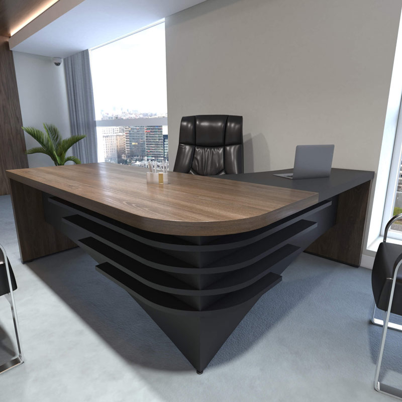  Palmas Desk II 2000x1800 LE - Charuto/ Black 