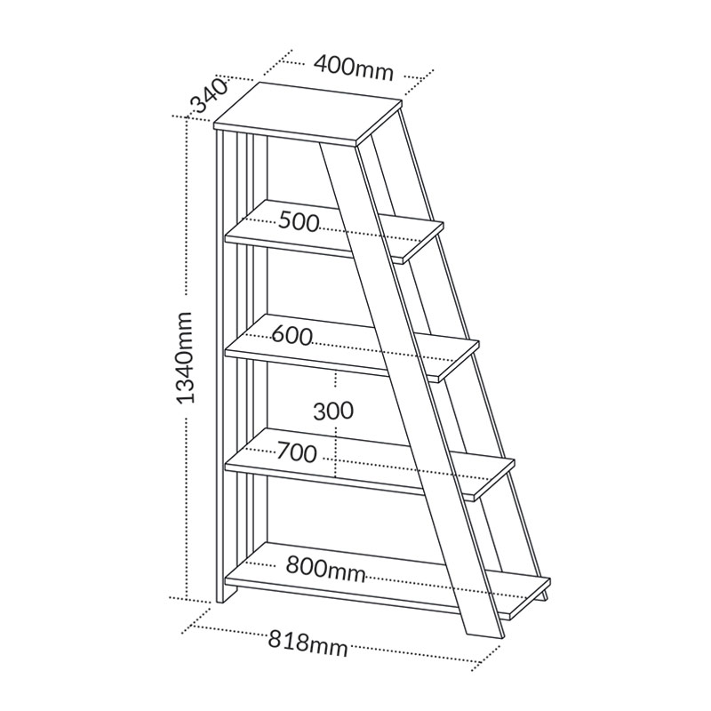  Pelotas  Bookcase - Black