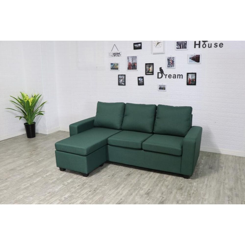 Idiya KARAMAY L shaped sofa , Green