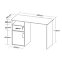  Petrolina Desk - Ipe/ Black