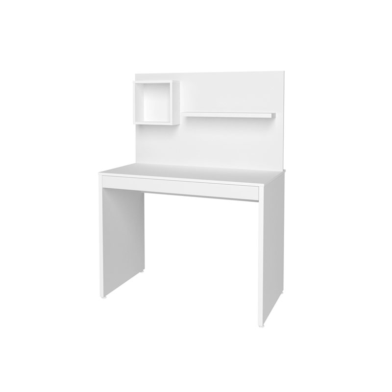 Duque Redonda Desk and Tv Wall Panel - White 