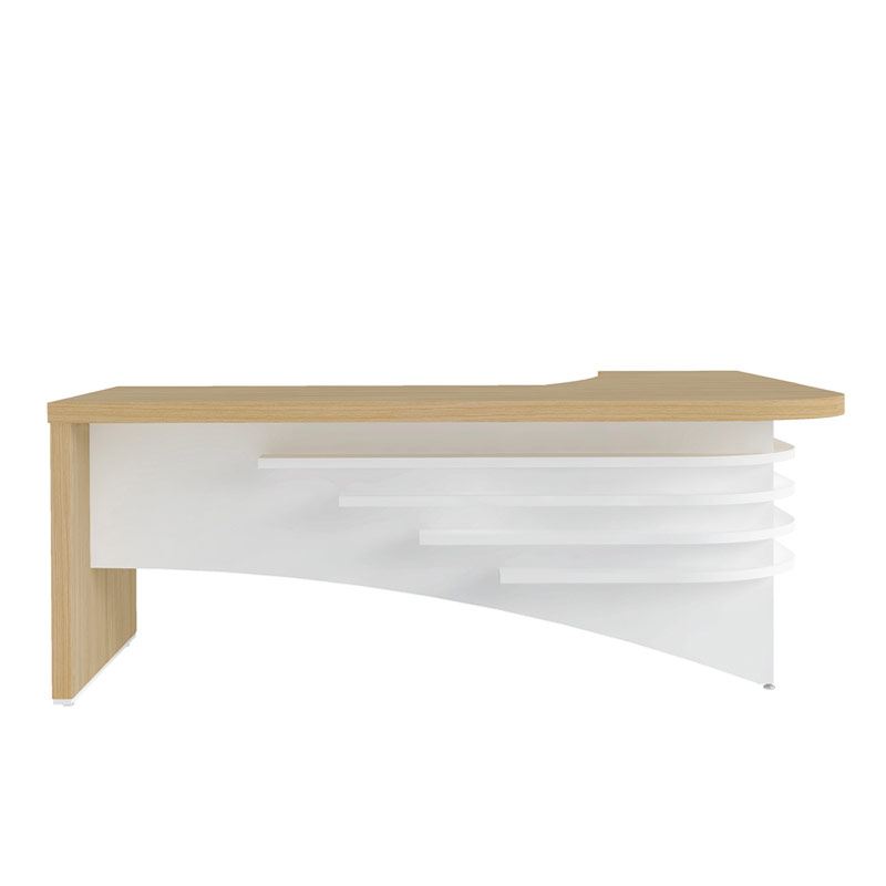 Palmas Desk II 2000x1800 LE - Light Oak/ White