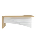 Palmas Desk II 2000x1800 LE - Light Oak/ White