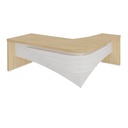 Palmas Desk II 2000x1800 LE - Light Oak/ White