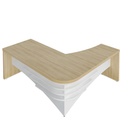 Palmas Desk II 2000x1800 LE - Light Oak/ White