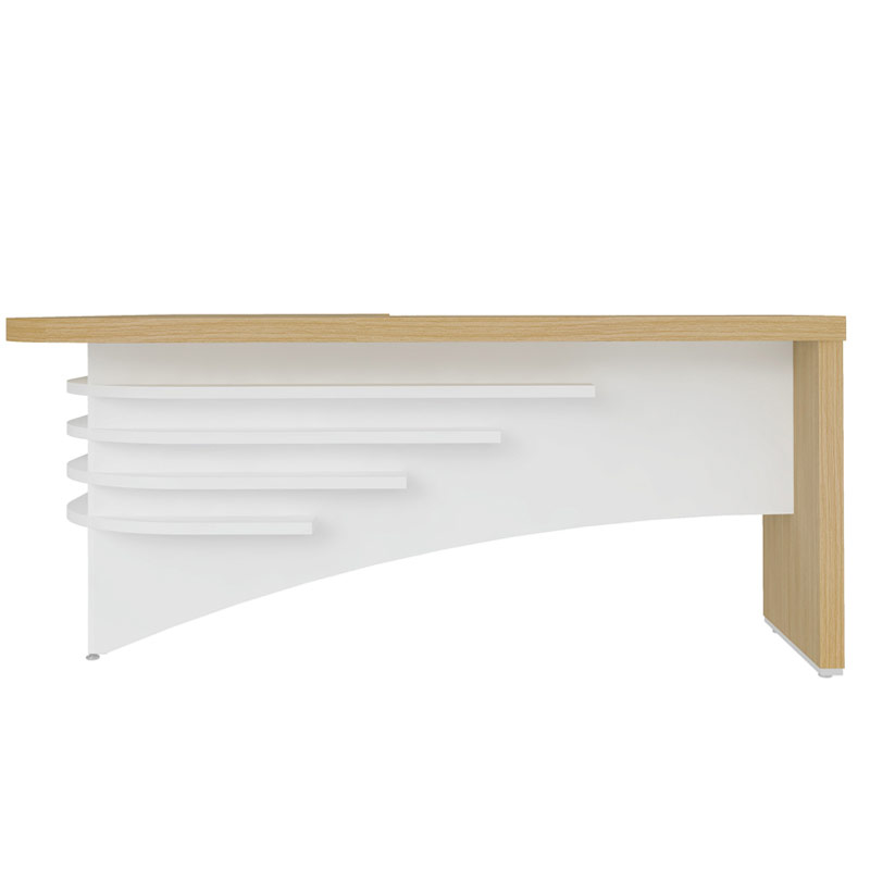 Palmas Desk II 2000x1800 LE - Light Oak/ White