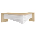 Palmas Desk II 2000x1800 LE - Light Oak/ White