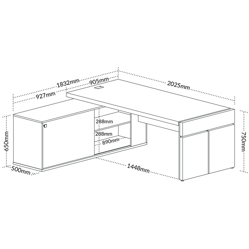 Palmas Workstation Connect III (LD-LE) - Charuto/ Black