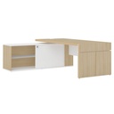 Palmas Workstation Connect III (LD-LE) - Light Oak/ White