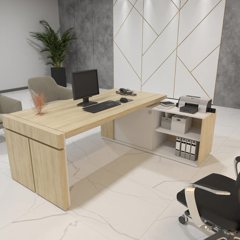 Palmas Workstation Connect III (LD-LE) - Light Oak/ White