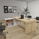 Palmas Workstation Connect III (LD-LE) - Light Oak/ White