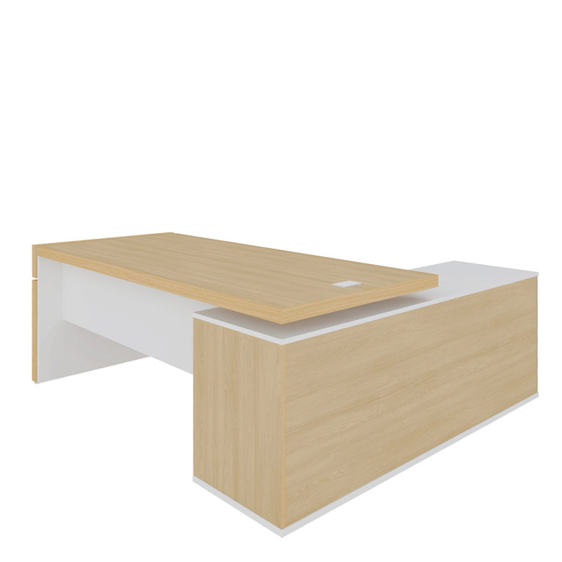 Palmas Workstation Connect III (LD-LE) - Light Oak/ White