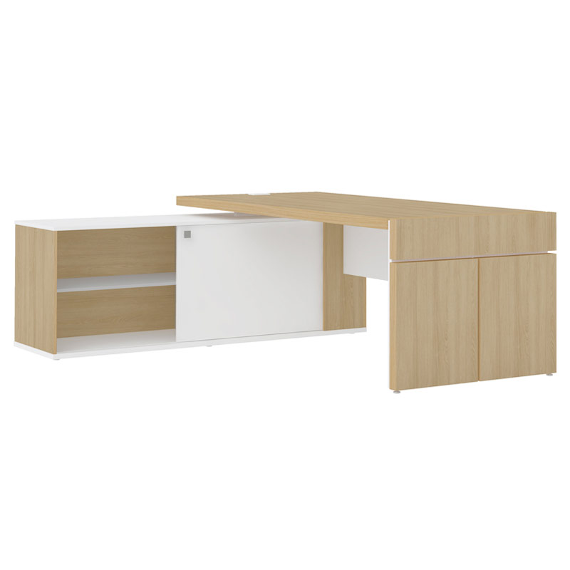 Palmas Workstation Connect III (LD-LE) - Light Oak/ White