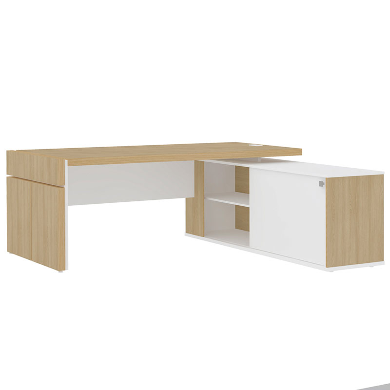 Palmas Workstation Connect III (LD-LE) - Light Oak/ White