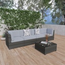 DAKAR OUTDOOR RATTAN SOFA / COUCH ,mix grey