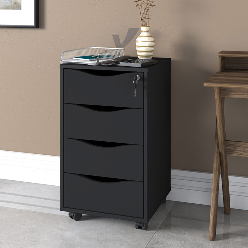 Piracicaba Chest of 4 Drawers - Black