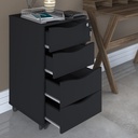 Piracicaba Chest of 4 Drawers - Black