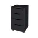 Piracicaba Chest of 4 Drawers - Black