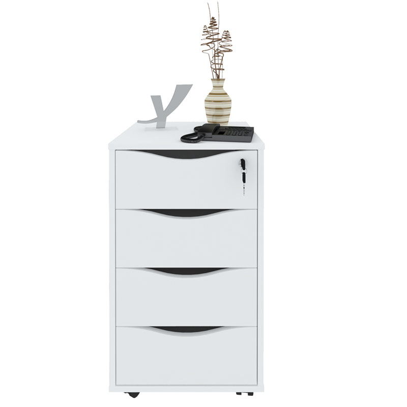 Piracicaba Chest of 4 Drawers - White 