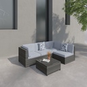 DAKAR OUTDOOR RATTAN SOFA / COUCH ,mix grey