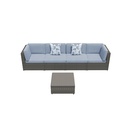 DAKAR OUTDOOR RATTAN SOFA / COUCH ,mix grey