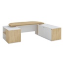 Recife Desk - Light Oak/ White