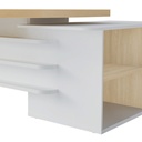 Recife Desk - Light Oak/ White