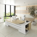 Recife Desk - Light Oak/ White