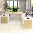 Recife Desk - Light Oak/ White