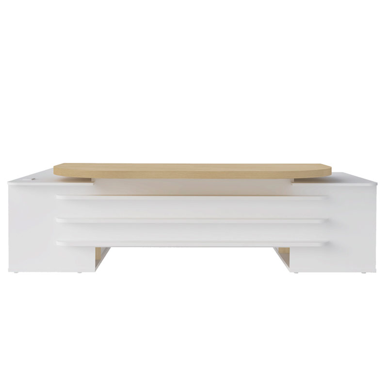 Recife Desk - Light Oak/ White