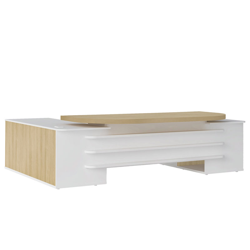 Recife Desk - Light Oak/ White